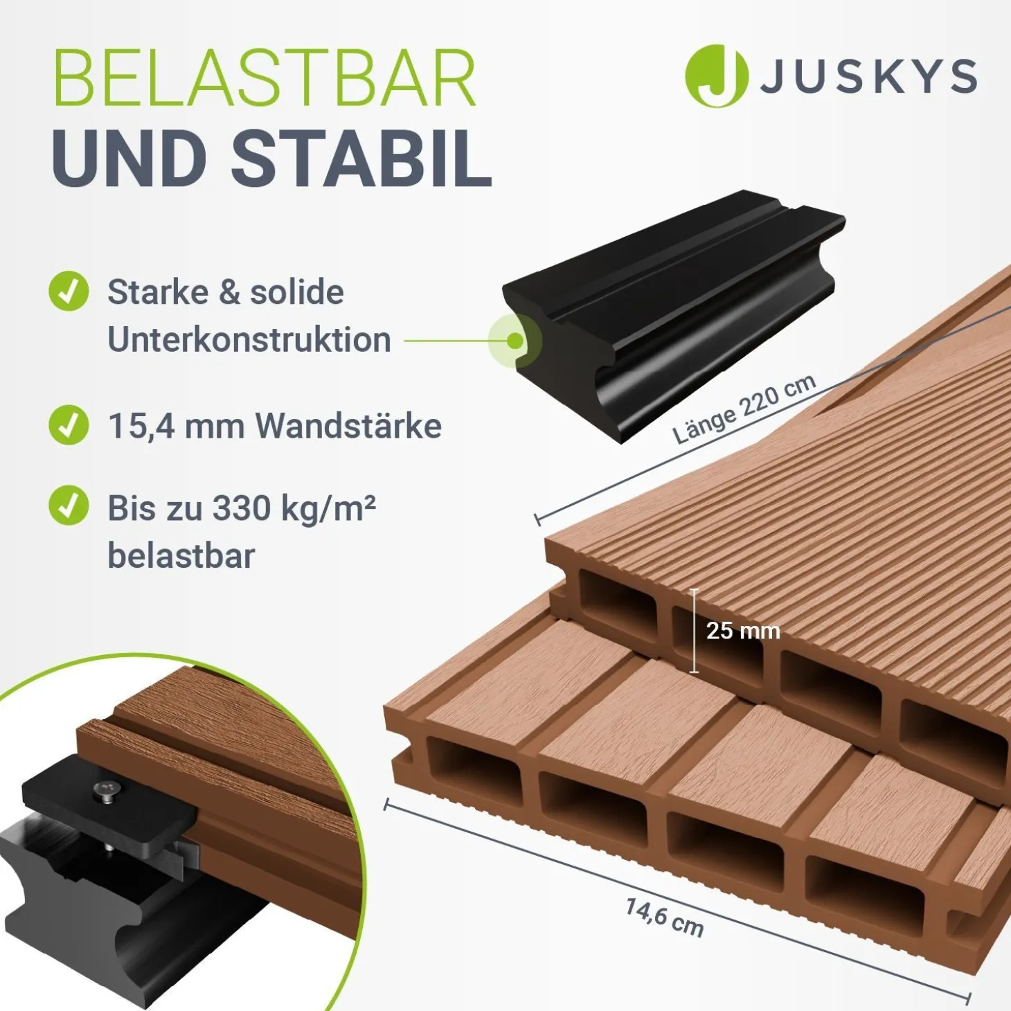 WPC Terrassendielen in Teak