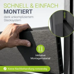 WPC Zaun aus Elementen & Pfosten