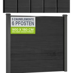 WPC Zaun aus Elementen & Pfosten
