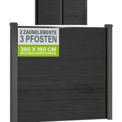 WPC Zaun aus Elementen & Pfosten