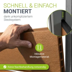 WPC Zaun aus Elementen & Pfosten