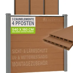 WPC Zaun aus Elementen & Pfosten