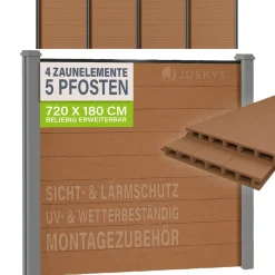 WPC Zaun aus Elementen & Pfosten
