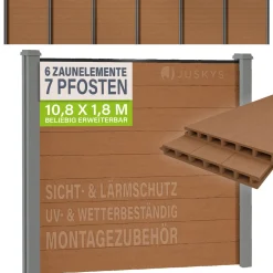 WPC Zaun aus Elementen & Pfosten